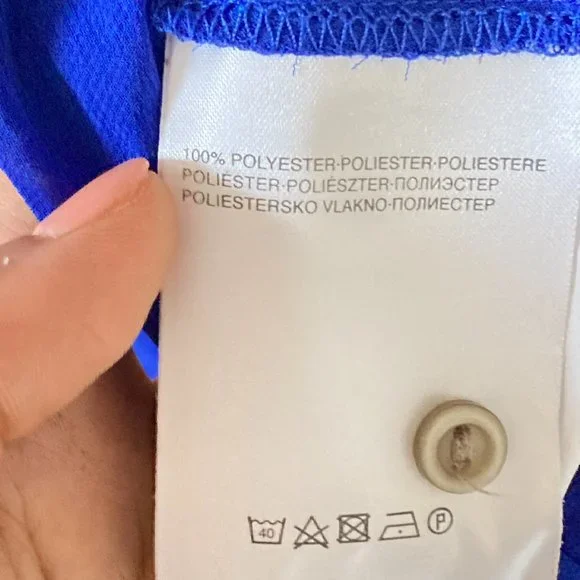 C&A Yessica BNWT UK Cobalt Blue Sheer Blouse Size 18 - Picture 7 of 12